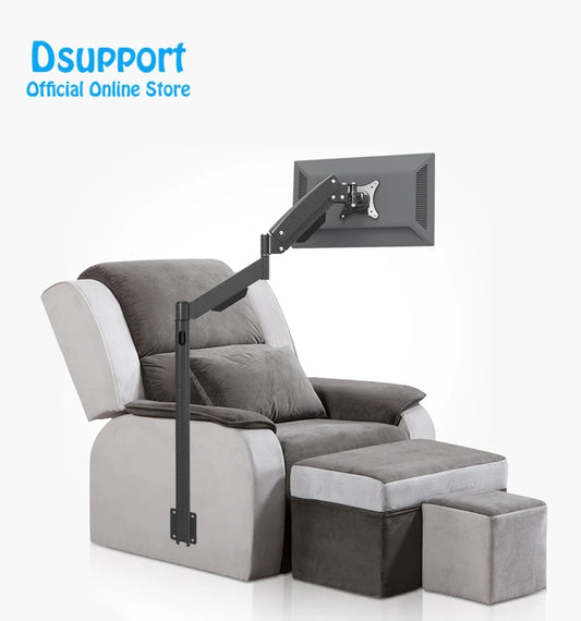 Heavy Duty 13"-27" LCD Monitor Floor Stand / Sofa Side Fixed TV Mount Computer Monitor Holder Arm LD216
